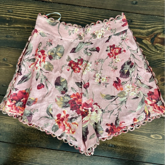 Zimmerman Cassia Scalloped Floral Shorts - Picture 3 of 4